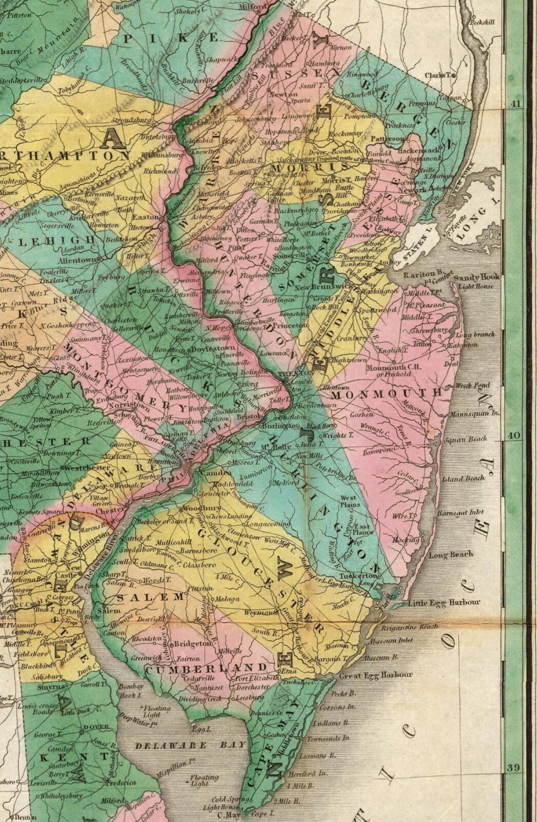 1827: Map of New Jersey